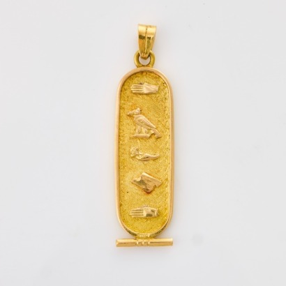 19ct Yellow Gold, Egyptian Pendant