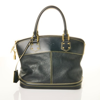 Louis Vuitton, Black Suhali Leather Lockit PM Bag