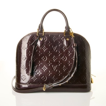 Louis Vuitton, Amarante Monogram Vernis Alma PM Bag