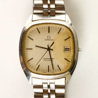 Stainless Steel, 34.2mm OMEGA Seamaster Quartz Wristwatch, circa 1982