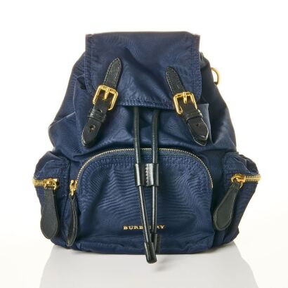 Burberry, Blue Nylon Small Backpack