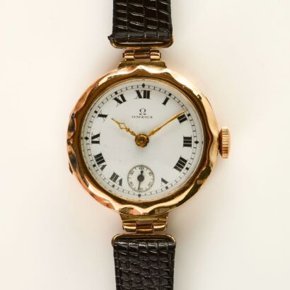 9ct Yellow Gold, Vintage, OMEGA Hand-wound Wristwatch, circa 1923
