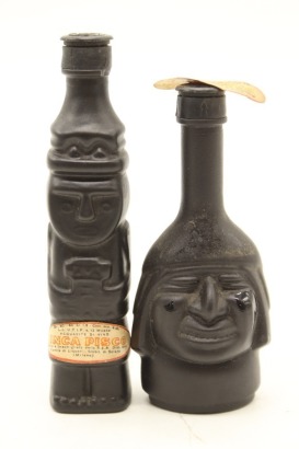 (1) Inca Pisco Face Miniatures, 2 Bottles Sold as One Lot