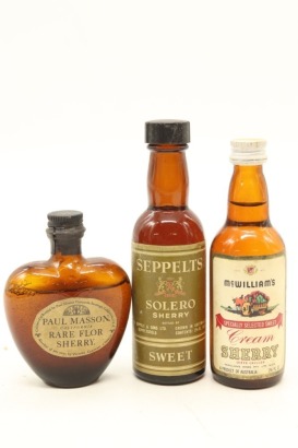 (1) Mixed Sherry Miniatures, 3 Bottles Sold as One Lot
