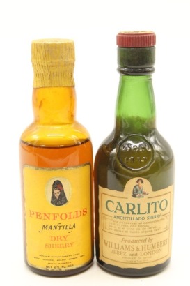 (1) Mixed Sherry Miniatures, 2 Bottles Sold as One Lot
