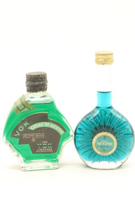 (1) Creme de Menthe Miniatures, 2 Bottles Sold as One Lot