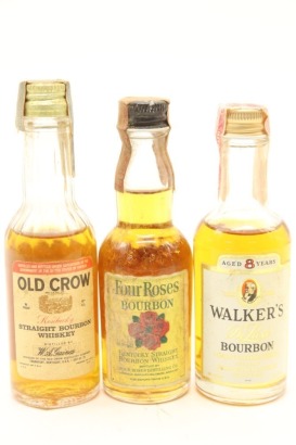 (1) Mixed Bourbon Whisky Miniatures, 3 Bottles Sold as One Lot
