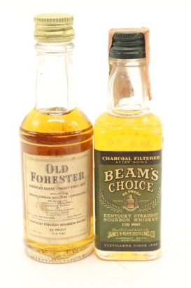 (1) Mixed Bourbon Whisky Miniatures, 2 Bottles Sold as One Lot