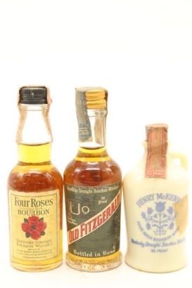 (1) Mixed Bourbon Whisky Miniatures, 3 Bottles Sold as One Lot