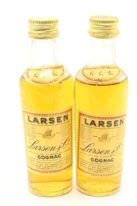 (1) Larsen Cognac Miniatures, 2 Bottles Sold as One Lot