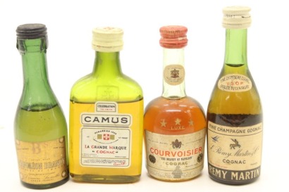 (1) Mixed Cognac Miniatures, 4 Bottles Sold as One Lot