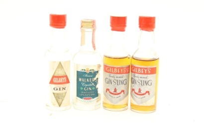 (1) Gin Miniatures, 4 Bottles Sold as One Lot