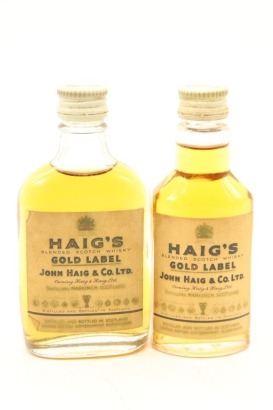 (1) Haig's Gold Label Scotish Whisky Miniatures, 2 Bottles Sold as One Lot
