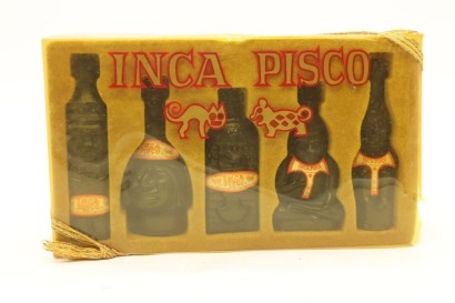 (1) Inca Pisco Miniatures Set, 5 Bottles Sold as One Lot (GB)