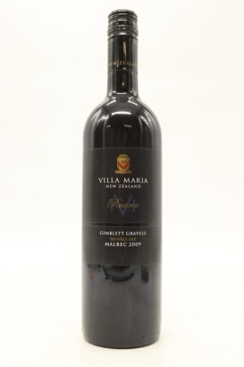 (1) 2009 Villa Maria Reserve Malbec, Gimblett Gravels