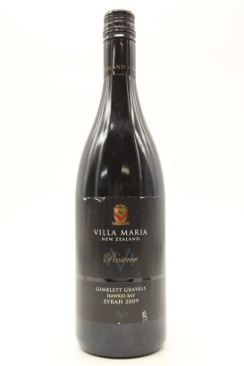 (1) 2009 Villa Maria Reserve Syrah, Gimblett Gravels