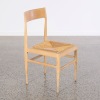 A Set of Four Oak Italian Wooden Rush Chair AF - 2