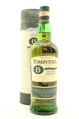 (1) Tomintoul 15 Year Old Peaty Tang Single Malt Scotch Whisky, 40% ABV (GB)
