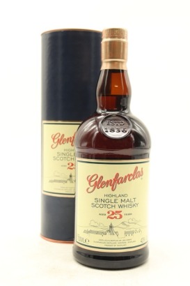 (1) Glenfarclas 25 Year Old Single Malt Scotch Whisky, 43% ABV (GB)
