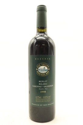 (1) 1998 Esk Valley Winemakers Reserve Merlot - Malbec - Cabernet, Gimblett Gravels