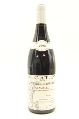 (1) 2008 Domaine Dugat-Py Mazoyeres-Chambertin Grand Cru, Cote de Nuits [JR17]