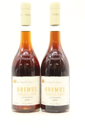 (2) 2005 Oremus Tokaji Aszu 6 Puttonyos, Tokaji, 500ml