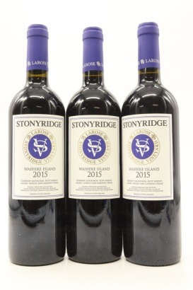 (3) 2015 Stonyridge Vineyard Larose, Waiheke Island