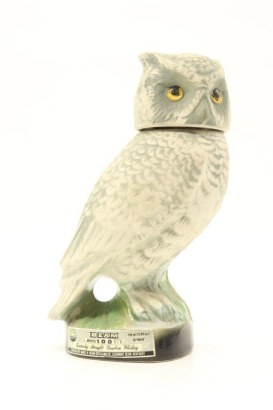 (1) Jim Beam 100 Months Old Owl Decanter, 80 Proof, 750ml