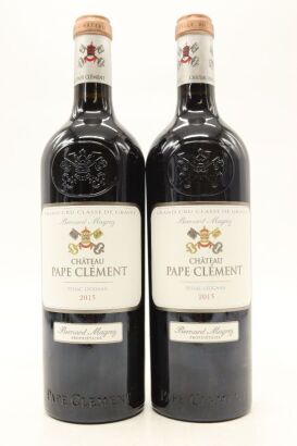 (2) 2015 Chateau Pape Clement, Pessac-Leognan [JR17.5] [WS95] [RP96] [WE95]