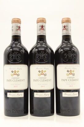 (3) 2015 Chateau Pape Clement, Pessac-Leognan [JR17.5] [WS95] [RP96] [WE95]