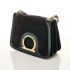 Salvatore Ferragamo, Gancini One Suede 2-Way Handbag with Original Box - 2