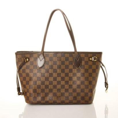 Louis Vuitton, Damier Ebene Neverfull PM Bag