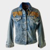 Gucci, Spiritismo Distressed Denim Jacket, Size 38 Made in Italy