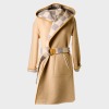 Louis Vuitton, Ecru Hooded Wrap Coat, Size 36 - 3