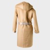 Louis Vuitton, Ecru Hooded Wrap Coat, Size 36 - 4