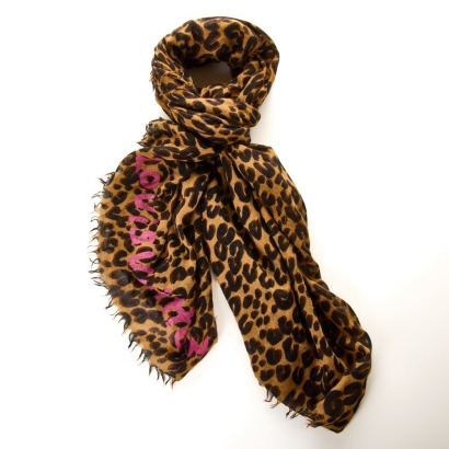 Louis Vuitton, 70% Cashmere / 30% Silk Cheetah Print Scarf