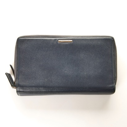 Ermenegildo Zegna, Grey Leather Double Organiser Wallet