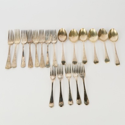 A Collection of EPNS Forks and Spoons