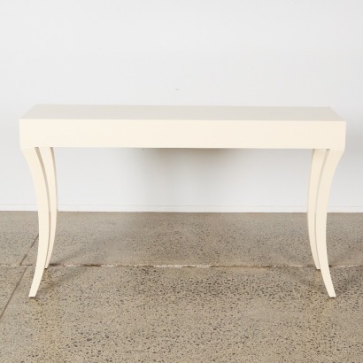 A Contemporary White Lacquer Console