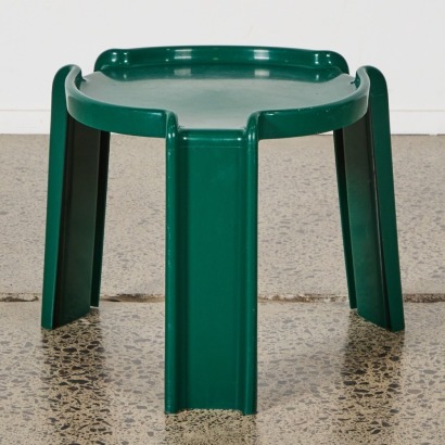 A Green Stackable Side Table by Giotto Stoppino for Karetll
