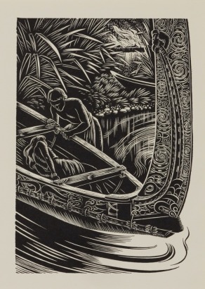E. MERVYN TAYLOR War Canoe