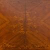 A Marquetry Inlaid Extension Dining Table on Carved Twin Pedestal Base - 3