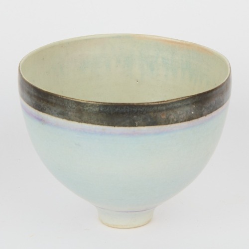 A Beverly Luxton Pedestal Bowl With A Lustre Band Decoration