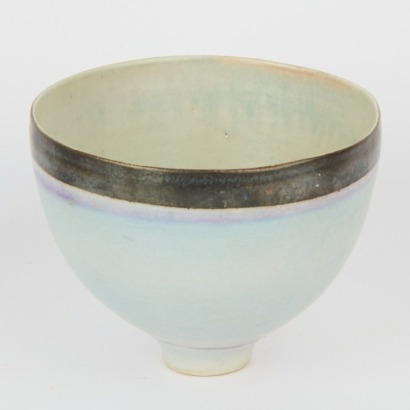 A Beverly Luxton Pedestal Bowl With A Lustre Band Decoration
