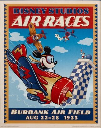 A Vintage Disney Burbank Races Print, 1993