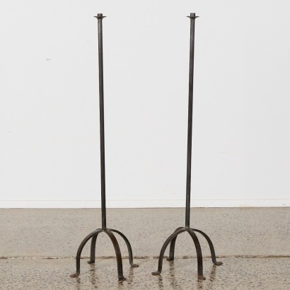 A Pair of Floor Standing Candelabra