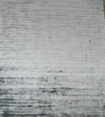 A Viscose and Wood Pulp Rug in Blue Grey