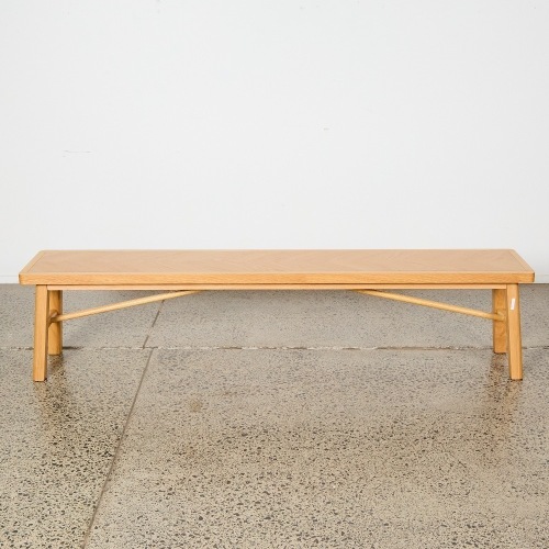 A Solid Oak Bench Seat