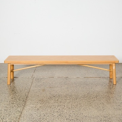 A Solid Oak Bench Seat