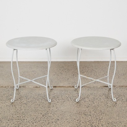 A Pair of Rustic Side Tables
